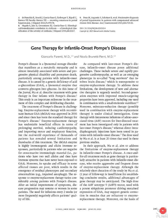 【微动态】中国原创基因疗法登顶《新英格兰医学杂志》婴儿型庞贝病治疗取得重大突破(图2)